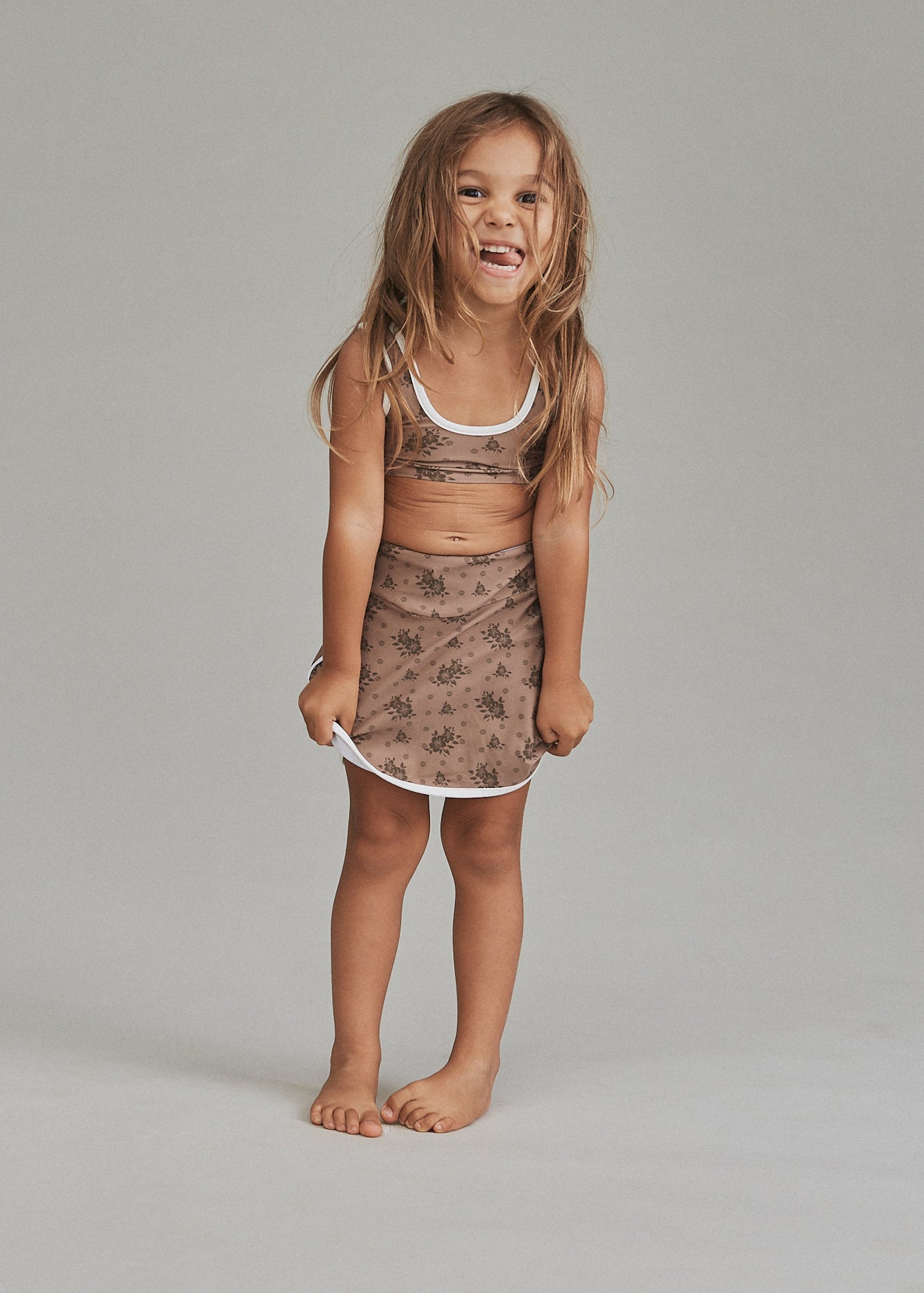 KIDS PIPED NICA TOP + LANEY SKIRT SET - SPRING 2024