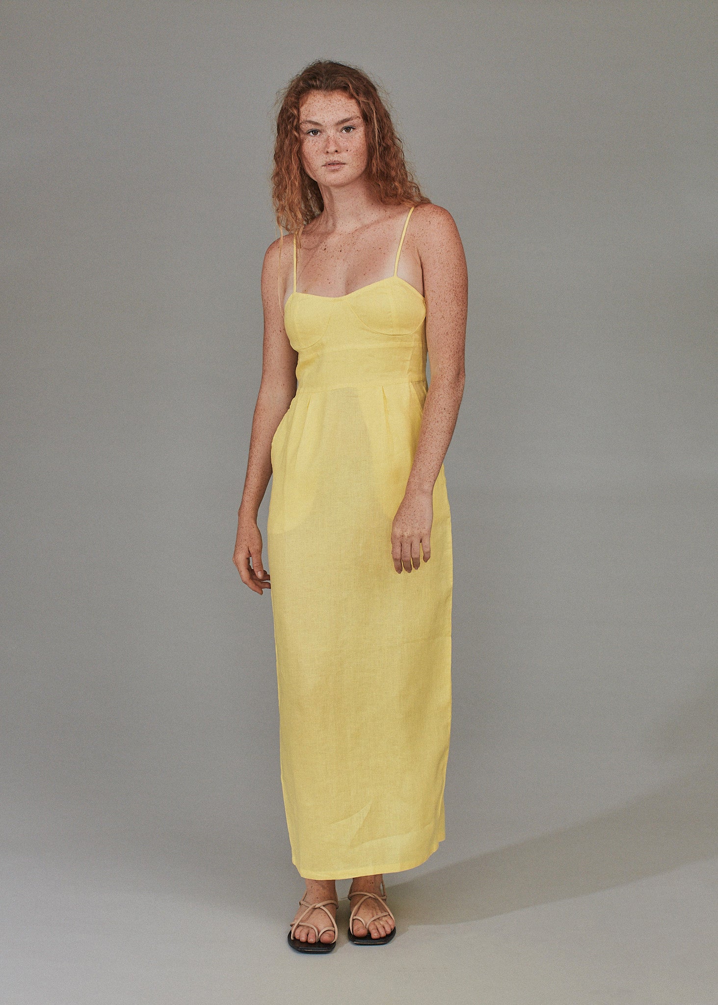 knee length dresses for ladies KENZIE LINEN DRESS